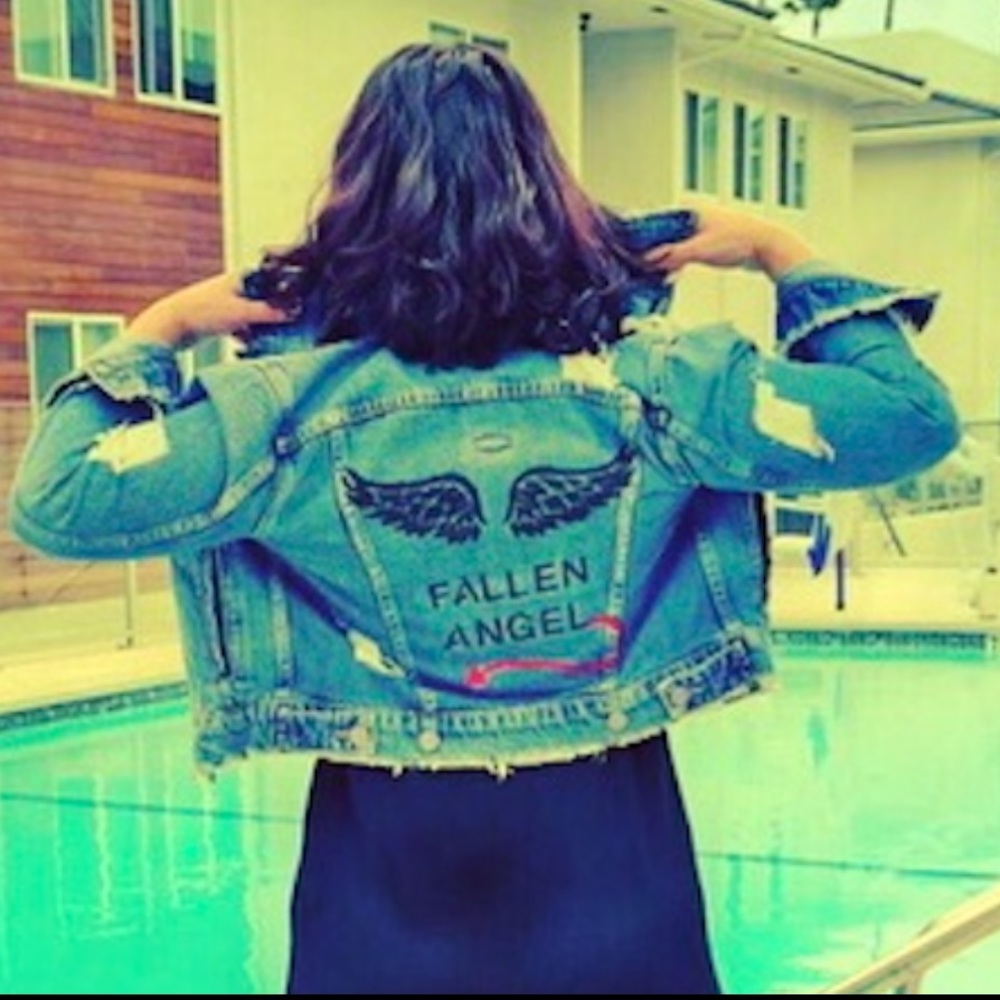 BELLE + DAY FALLEN Denim Jacket NWT